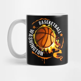 Graphic Basketball Name Washington Classic Styles Team Mug